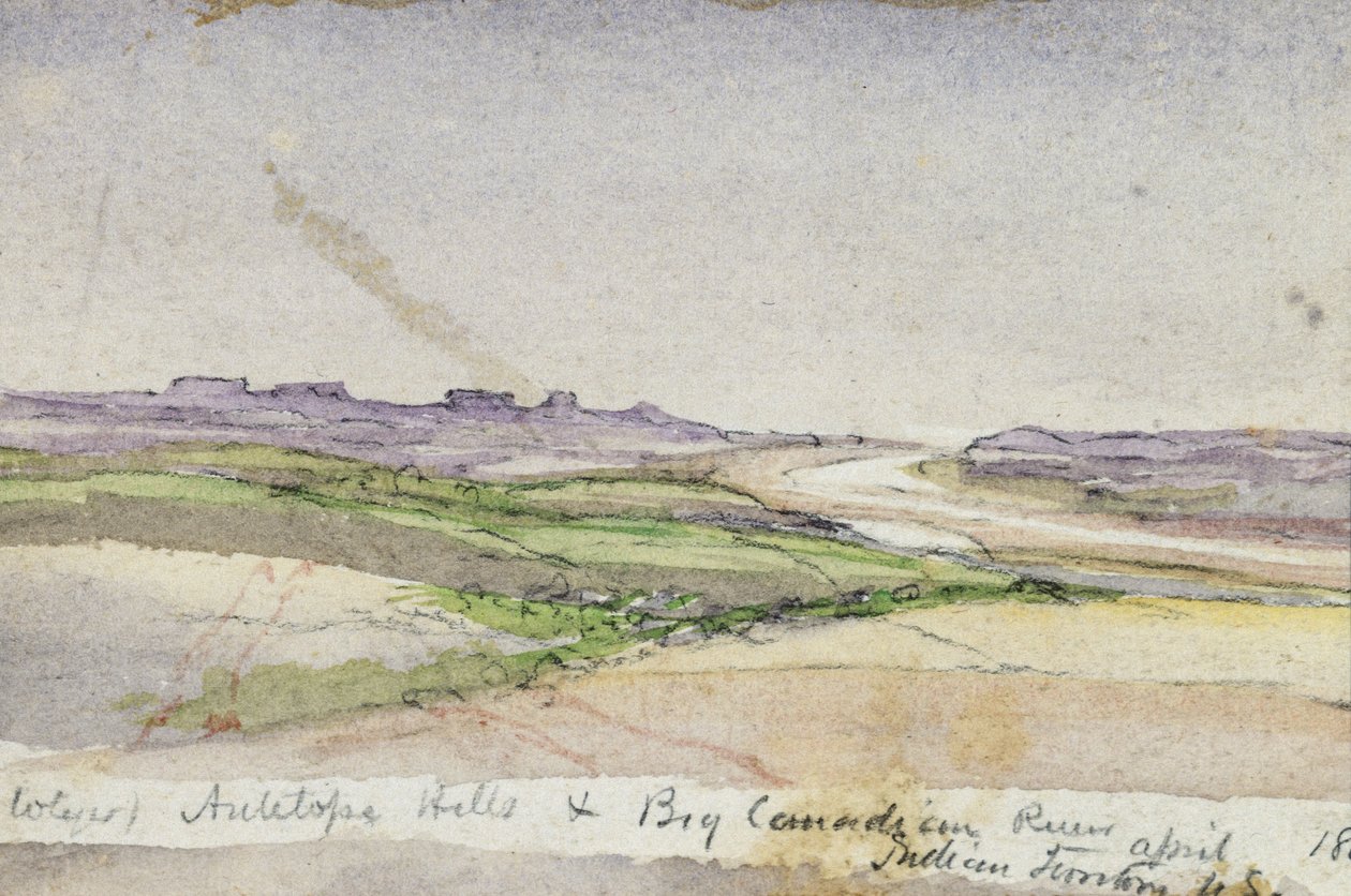 Antelope Hills und Big Canadian River, 1869 von Vincent Colyer