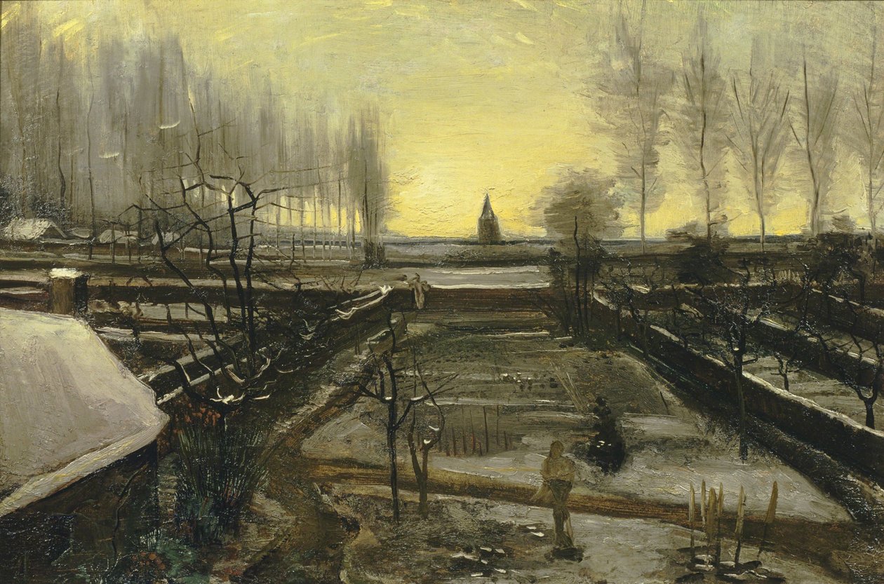 Der Pfarrgarten in Nuenen im Schnee, 1885 von Vincent van Gogh
