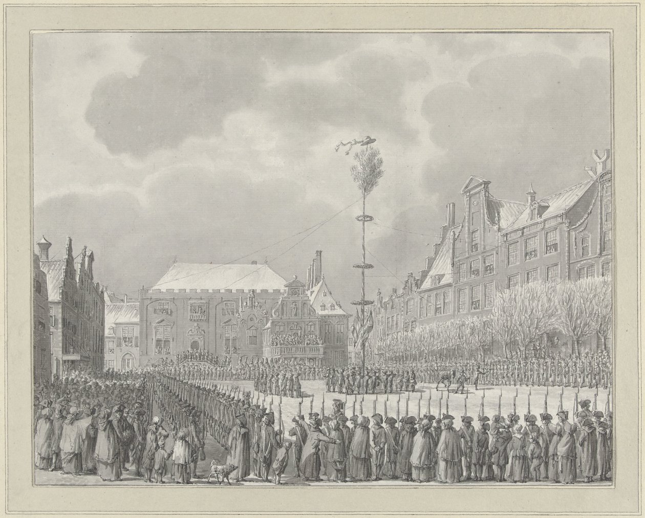 Abschaffung des Stadthalteramts auf dem Grote Markt in Haarlem, 1795 von Vincent Jansz. van der Vinne