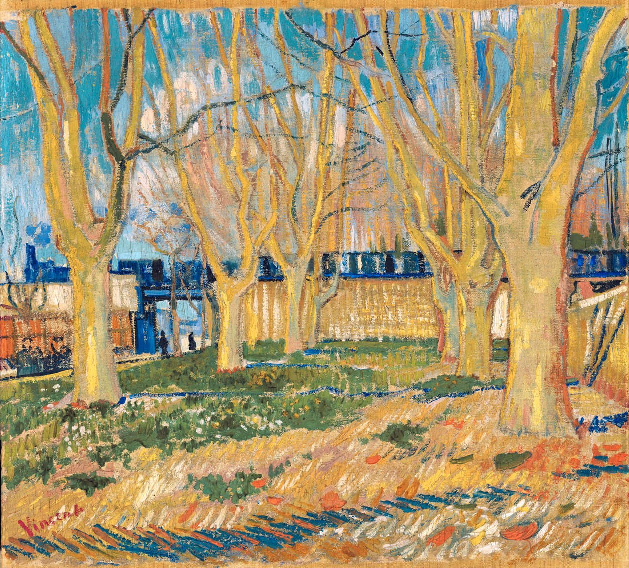 Platanenallee in der Nähe des Bahnhofs von Arles von Vincent van Gogh