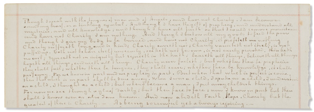 Autographisches Manuskript, Transkriptionen biblischer Texte auf Englisch von Vincent van Gogh