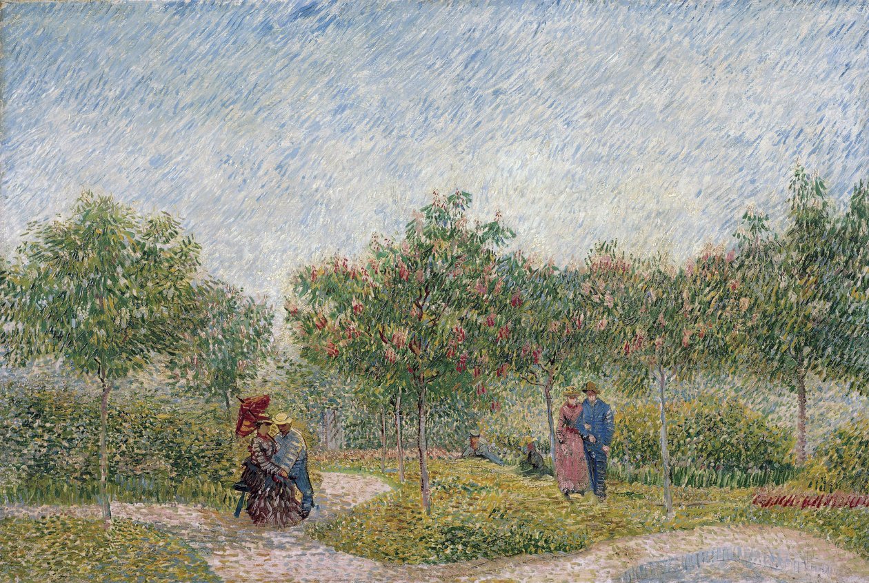 Liebespaar im Garten von Montmartre von Vincent van Gogh