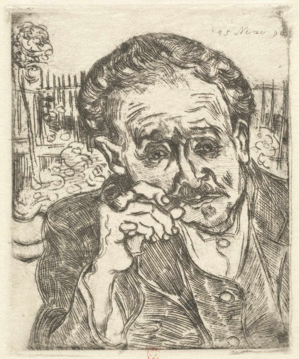 Dr. Gachet Mann mit einer Pfeife von Vincent van Gogh
