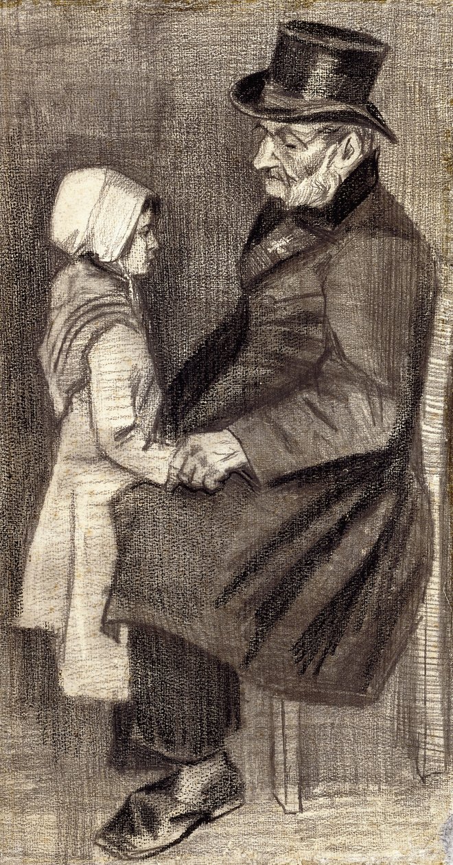 Sitzender Mann mit kleinem Mädchen; Homme Assis avec Fillete, 1882 von Vincent van Gogh