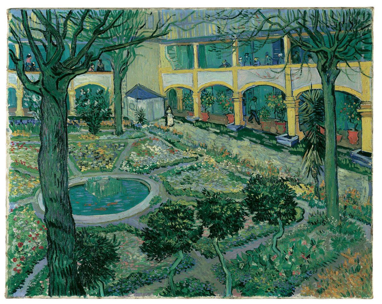 Der Hof des Krankenhauses in Arles von Vincent van Gogh