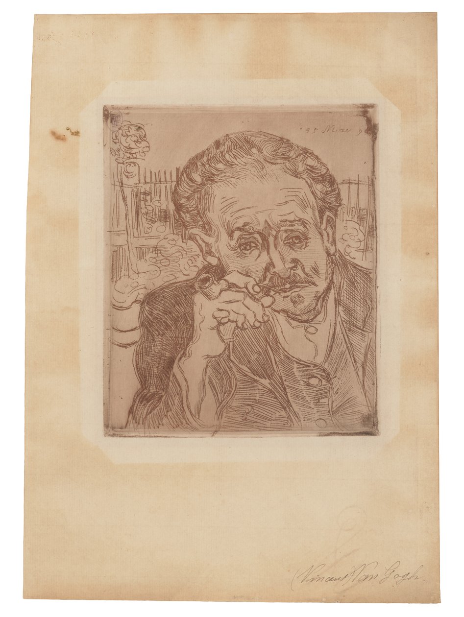 Der Mann mit der Pfeife: Porträt von Doktor Gachet von Vincent van Gogh
