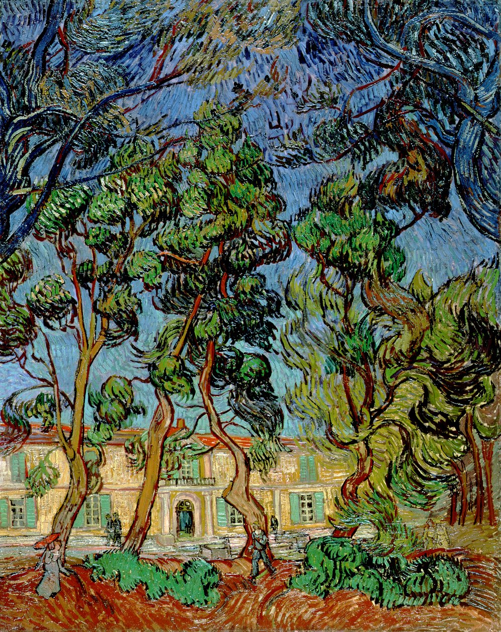 Bäume im Garten des St. Paul Krankenhauses, 1889 von Vincent van Gogh
