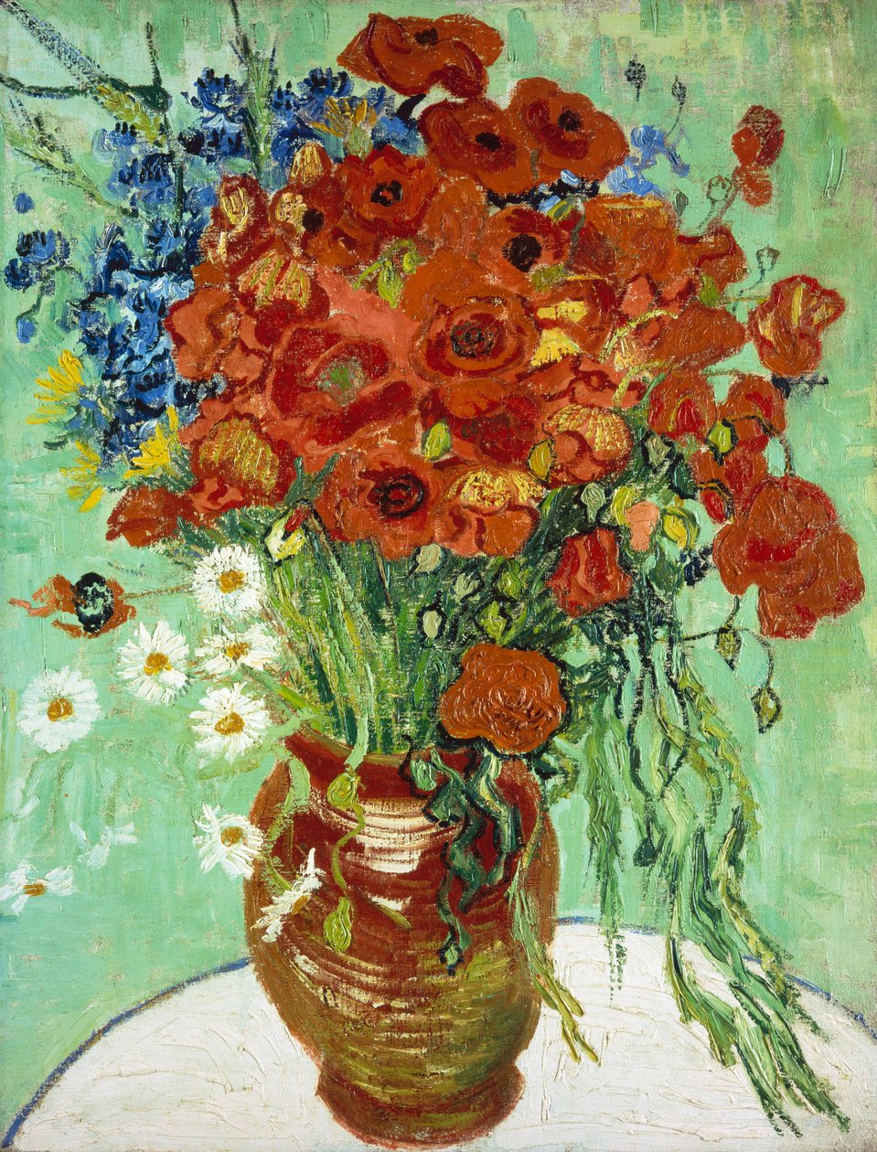 Vase mit Kornblumen und Mohnblumen von Vincent van Gogh