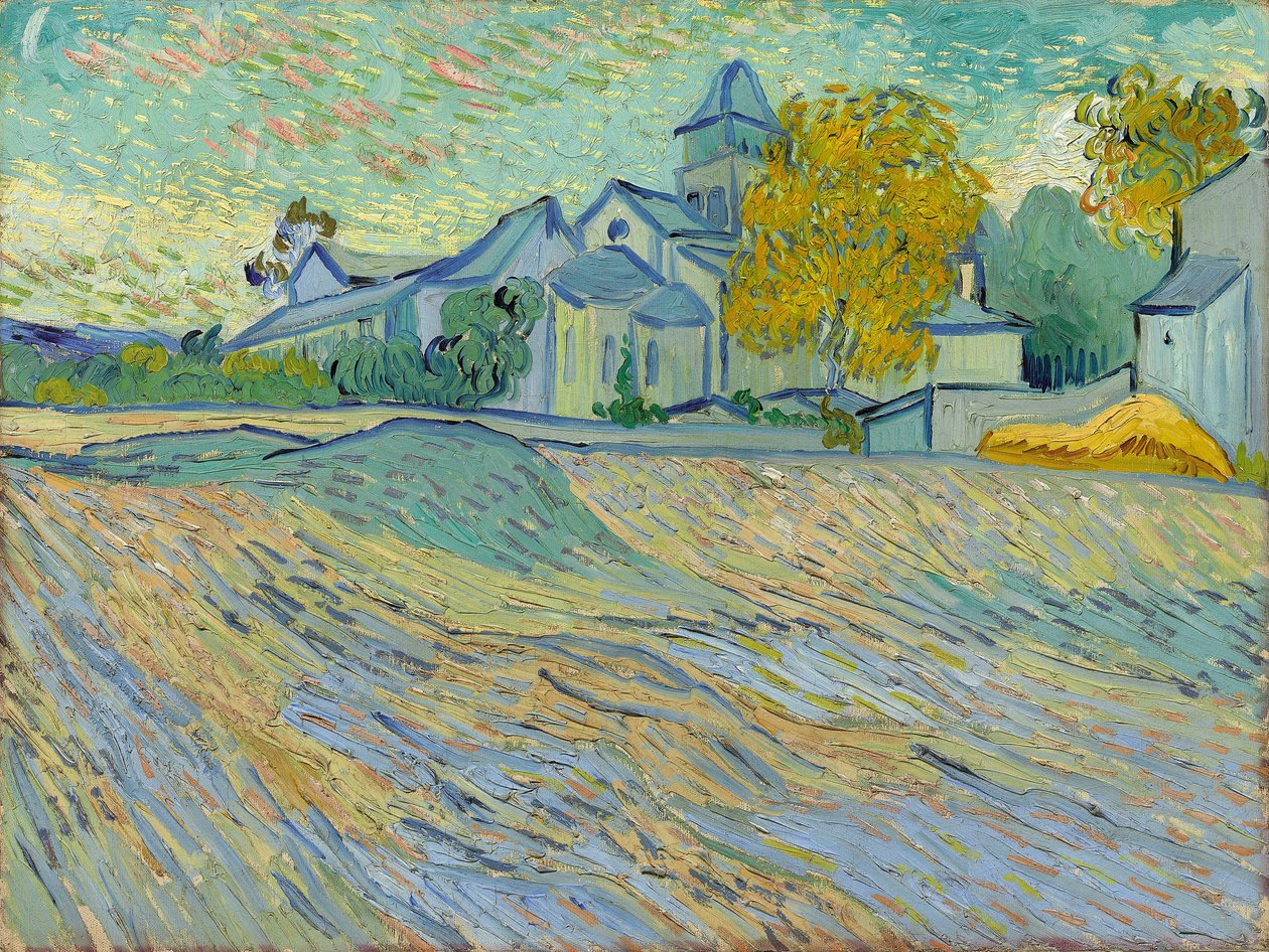 Ansicht des Asyls und der Kapelle von Saint-Remy von Vincent van Gogh