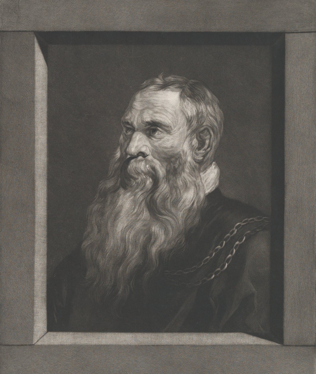 Porträt eines alten Mannes mit Bart von Vincenz Georg Kininger