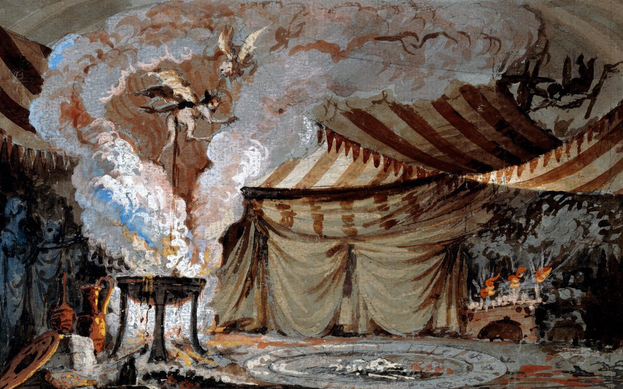 Skizze für das Gewölbe im Teatro Sociale von Bergamo von Vincenzo Bonomini