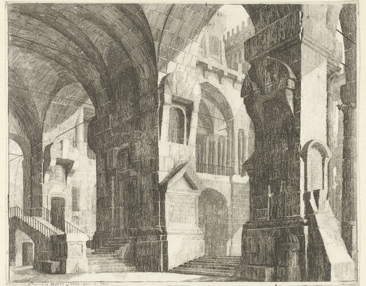 Gang um einen Innenhof von Vincenzo Mazzi