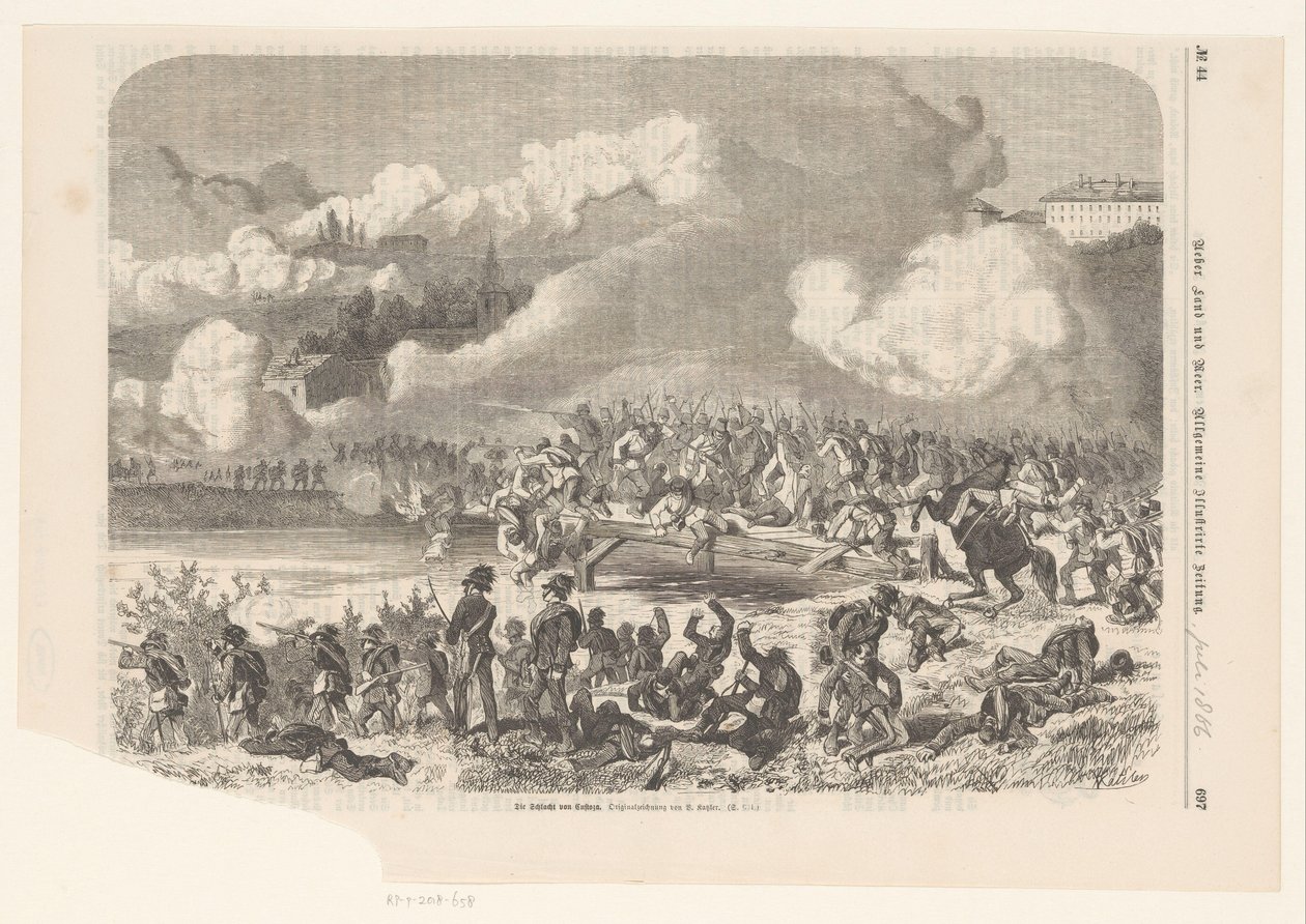 Schlacht bei Custoza, 1866 von Vinzenz Katzler