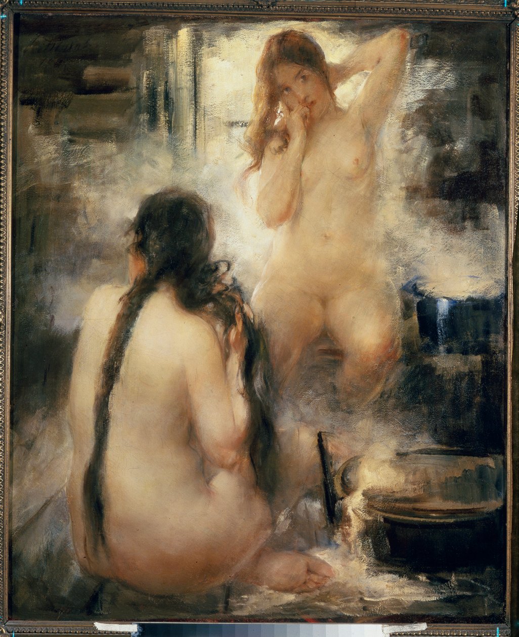 In einem Dampfbad (Sauna) von Vitali Gvrilovich Tikhov