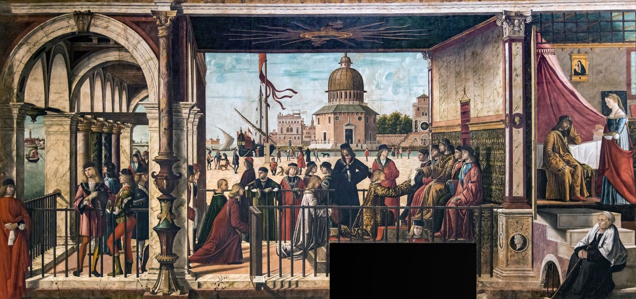 Ankunft der englischen Botschafter am Hof des Königs von Bretagne Die Legende von von Vittore Carpaccio