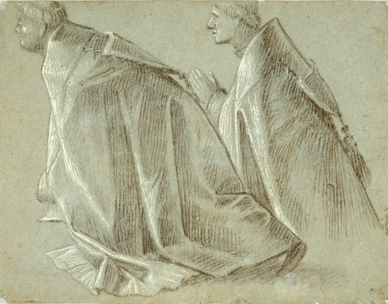 Studie von zwei knienden Klerikern (recto), 1507–1508 von Vittore Carpaccio