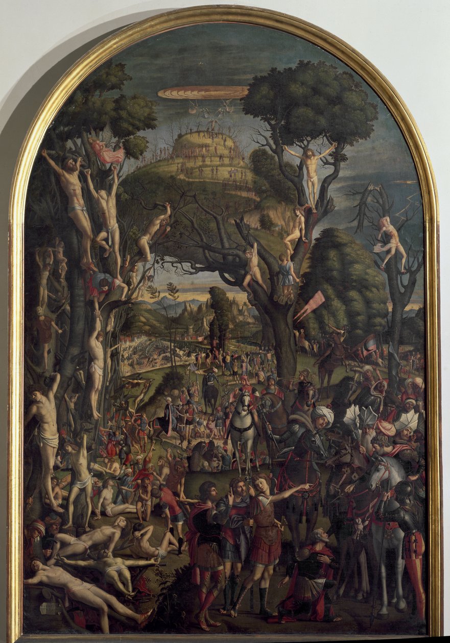 Die Kreuzigung der zehntausend Märtyrer auf dem Berg Ararat von Vittore Carpaccio