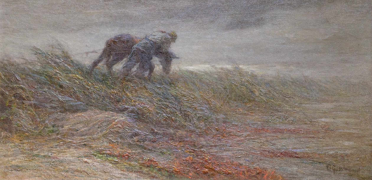 Und der harte Wind brach gegen die Brust von Vittorio Guaccimanni