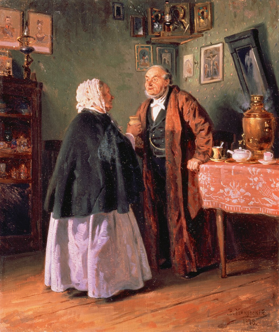 Glückwünsche von Vladimir Egorovic Makovsky
