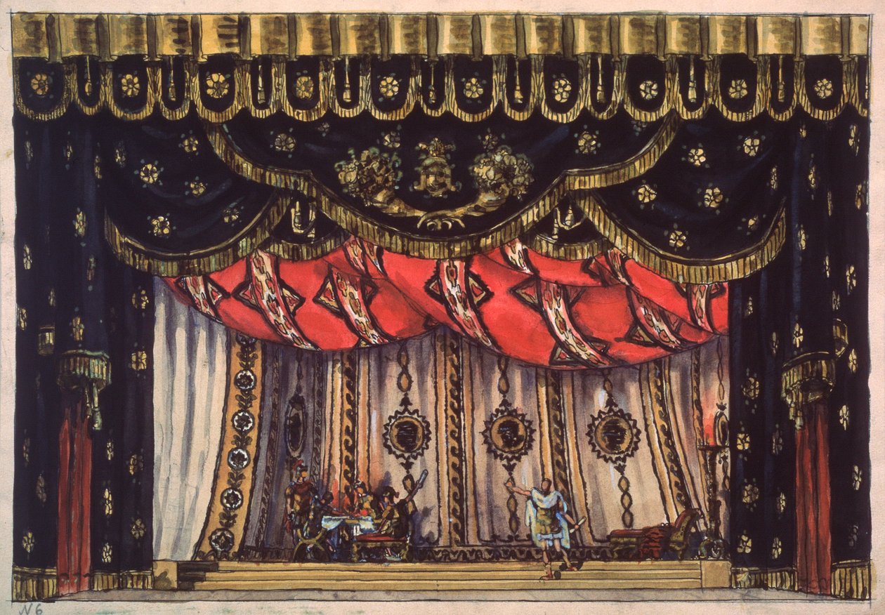 Bühnenbild für das Theaterstück "Der Zerstörer Jerusalems" von Arvid Jarnefelt von Vladimir Alexeyevich Shchuko