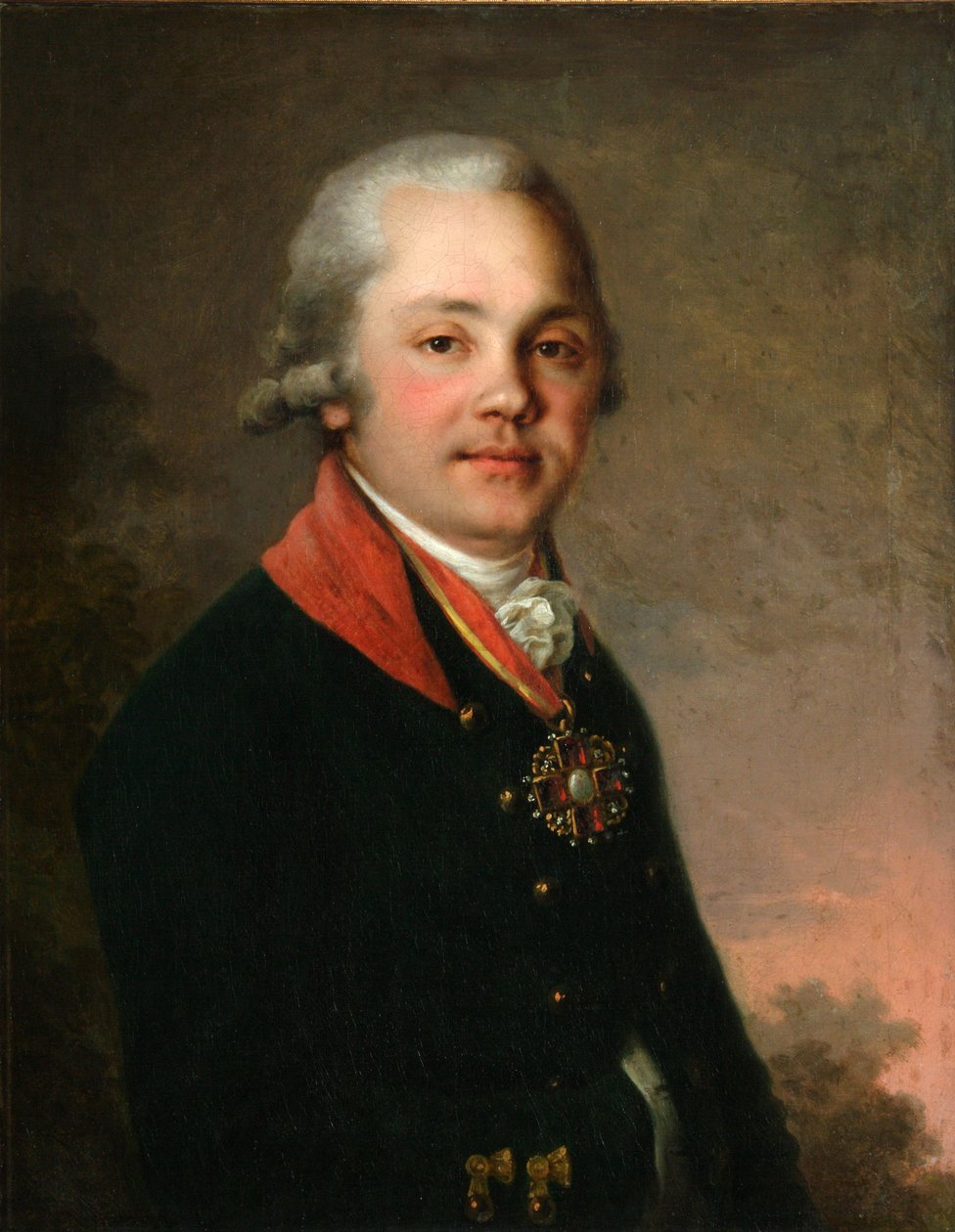 Porträt von Alexander Dmitrijewitsch Arsenjew, 1796-1797 von Vladimir Lukich Borovikovsky