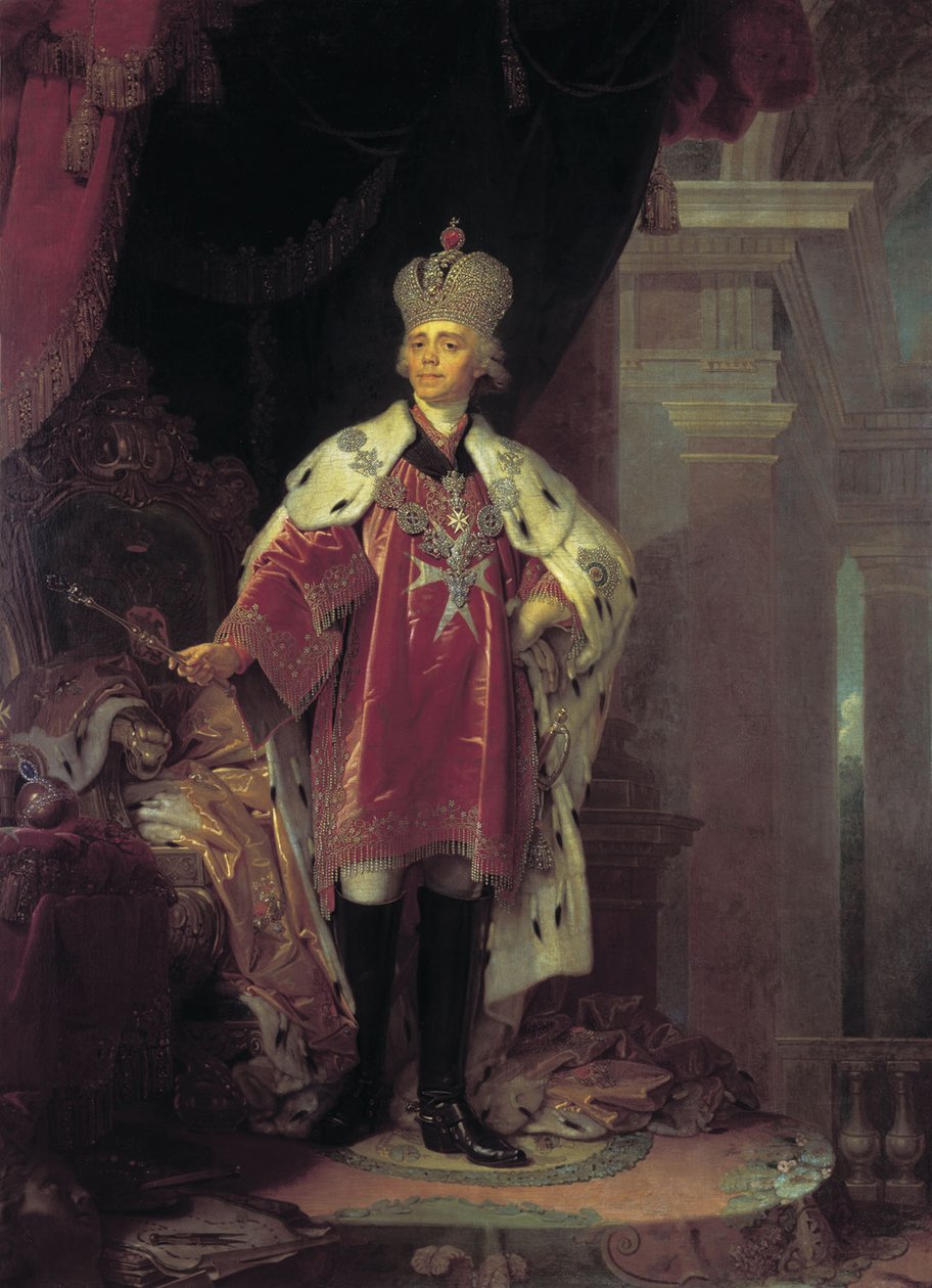 Porträt von Paul I., 1800 von Vladimir Lukich Borovikovsky