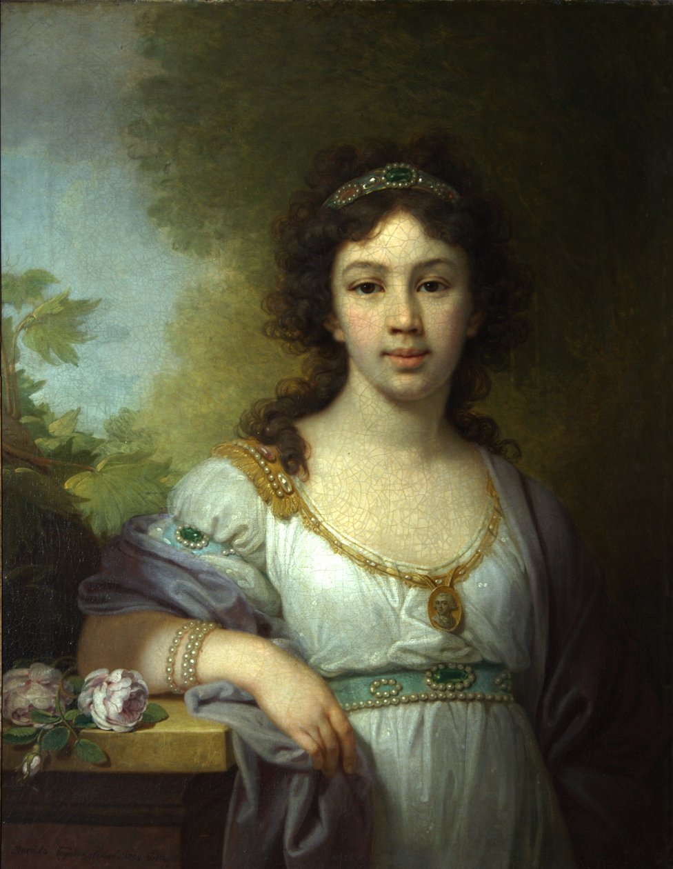 Porträt von Varvara Shidlovskaya, 1798 von Vladimir Lukich Borovikovsky