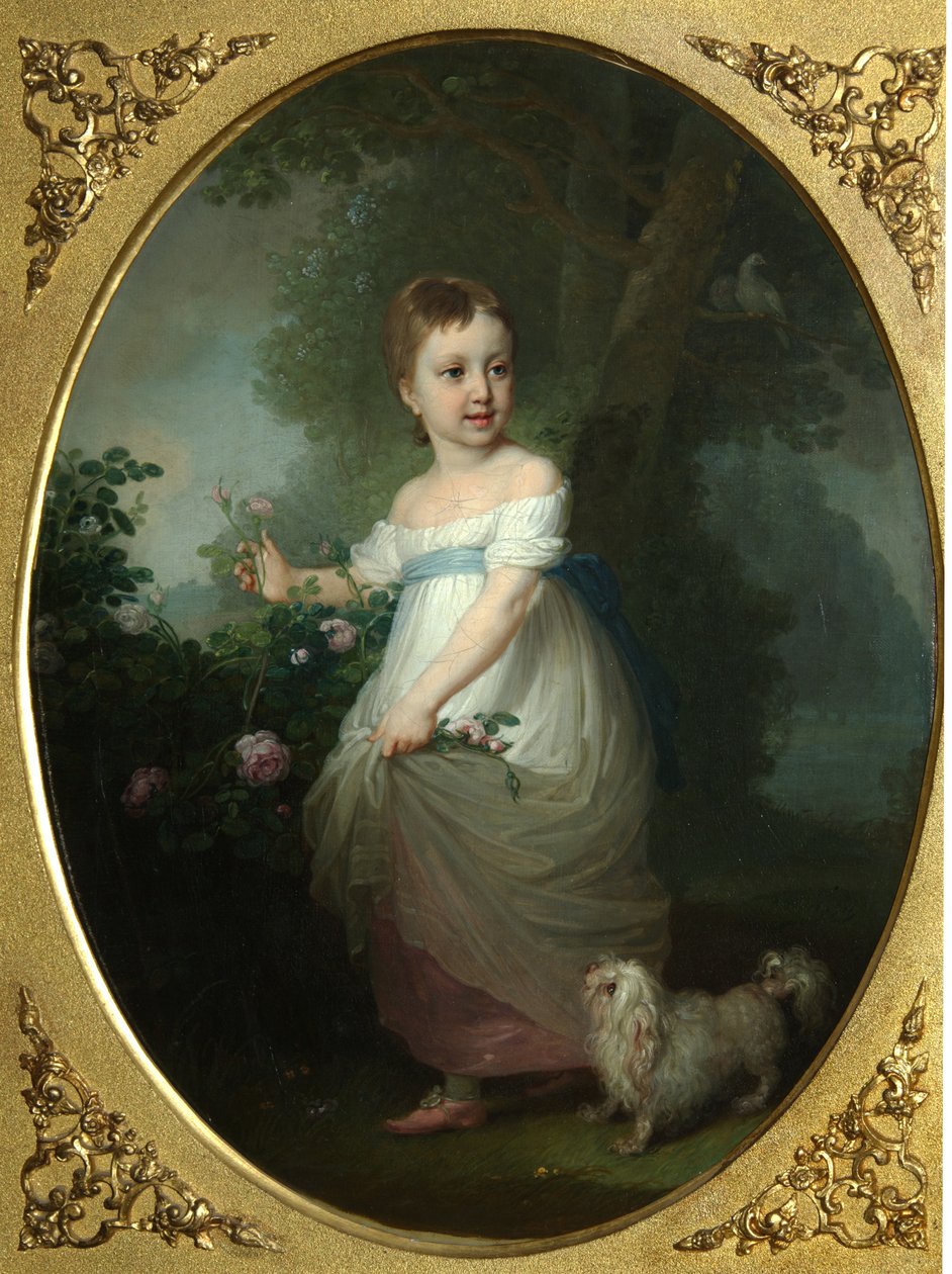 Porträt von Yelena Naryshkina als Kind, frühe 1790er von Vladimir Lukich Borovikovsky