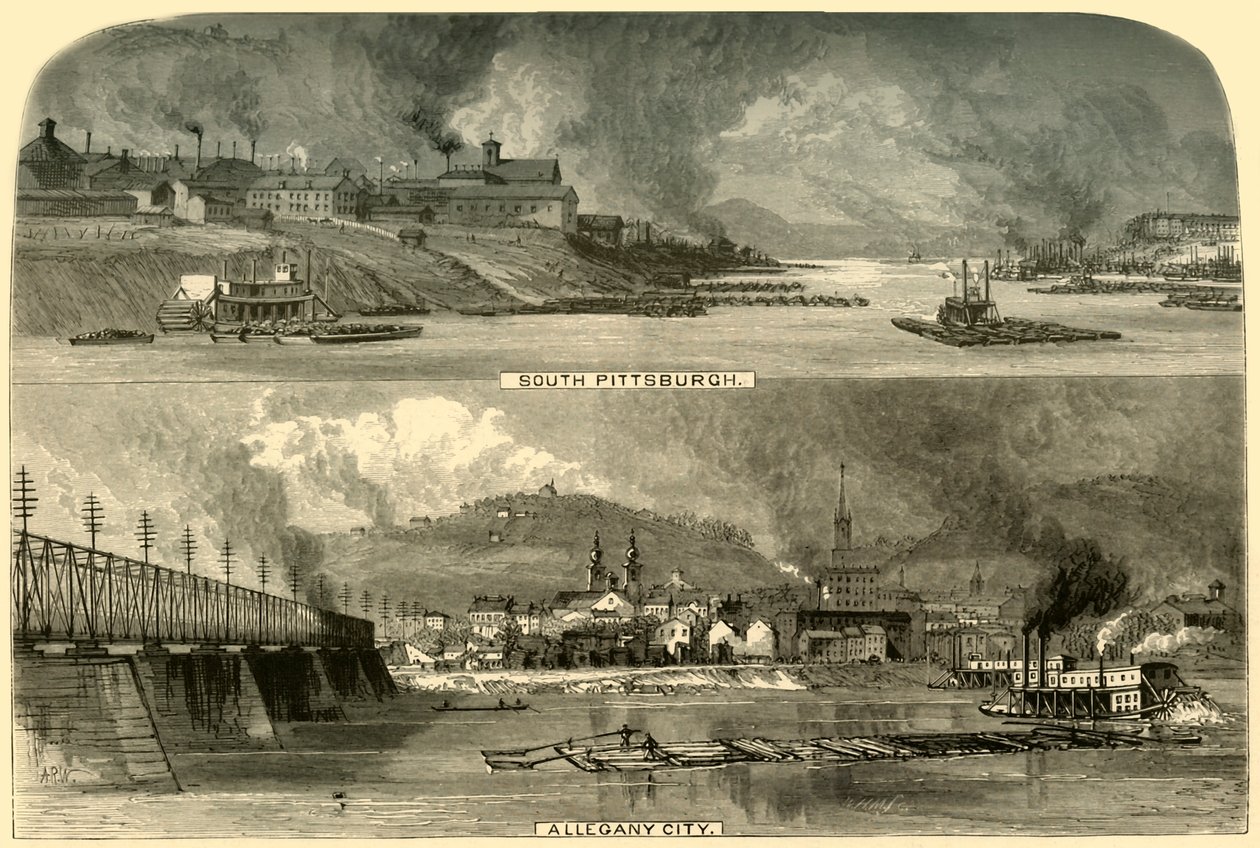 South Pittsburg und Alleghany City, 1874 von W.H. Morse