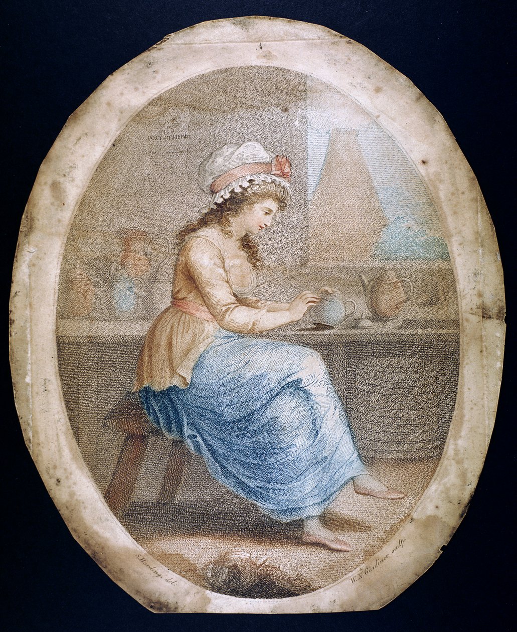 Das Staffordshire-Mädchen, spätes 18. - frühes 19. Jahrhundert von WN Gardner