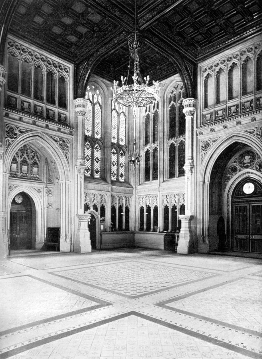 Die Lobby, House of Commons, Westminster, London, ca. 1905 von W.S. Campbell