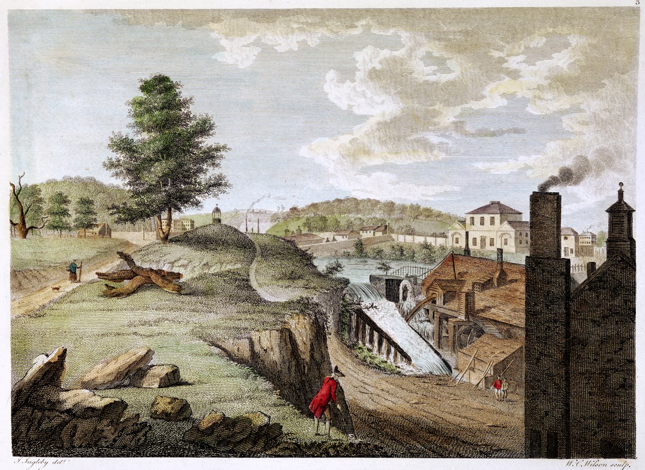 Greenfield Brass Mill bei Holywell, Flintshire, Wales von W. C. Wilson