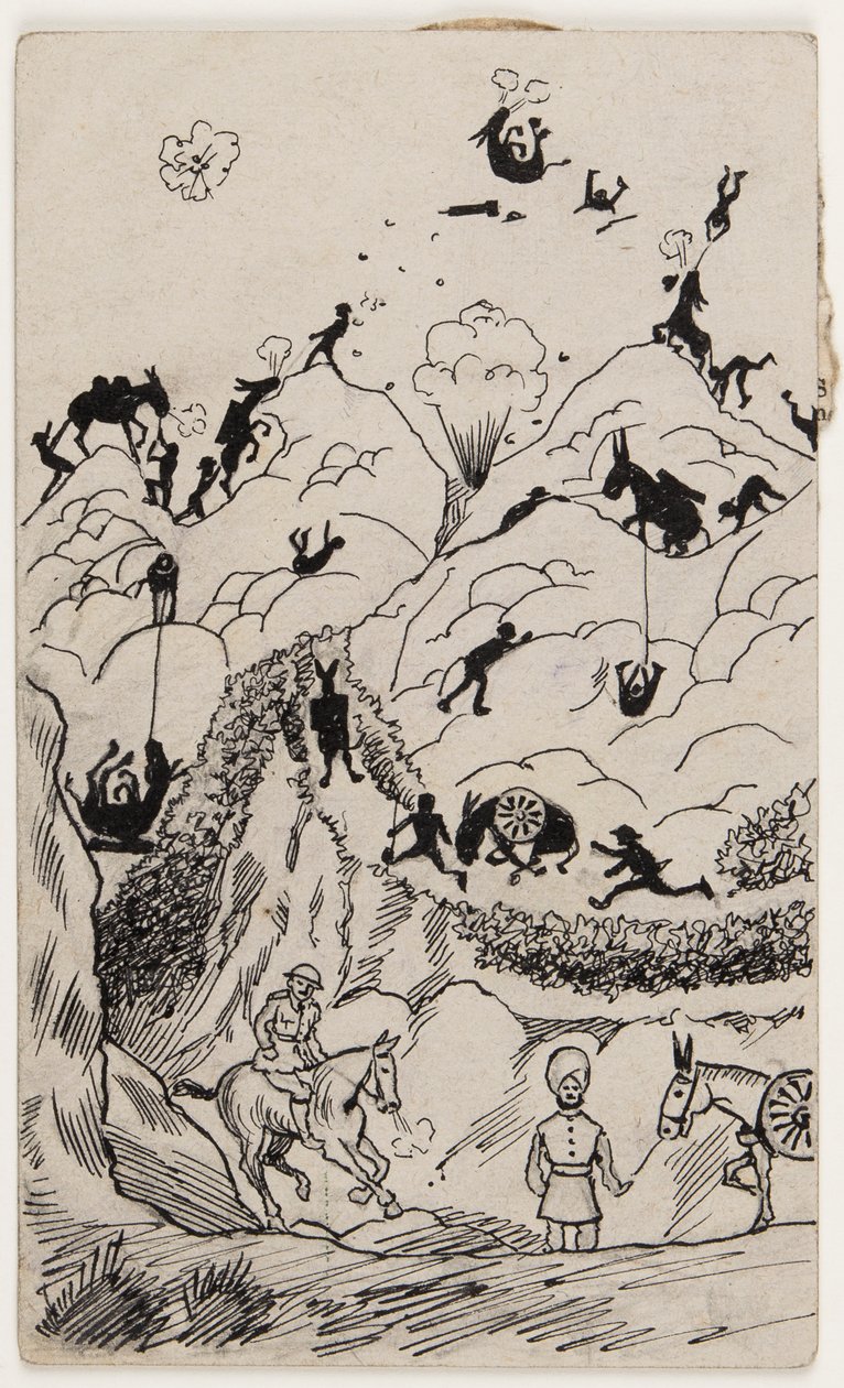 Ein Gebirgsbatterie-Stunt auf dem Balkan von W. Dawson