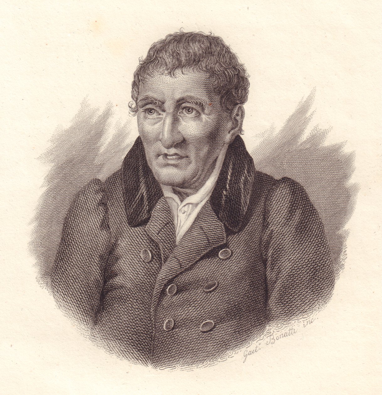 Porträt des italienischen Dichters Jacopo Vittorelli (1749-1835), Kupferstich von Bonatti von John Ward Dunsmore