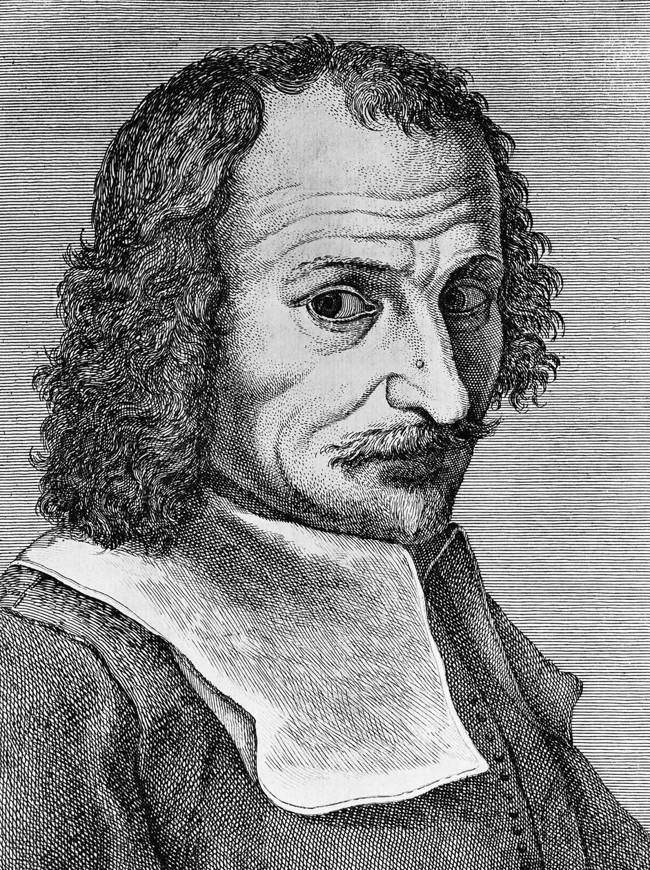 Porträt von Lorenzo Lippi (1606-1665), italienischer Maler, Dichter und Schriftsteller, Gravur aus dem Gedicht Malmantile racquistato, veröffentlicht von Stamperia Stefano Orlandini von John Ward Dunsmore