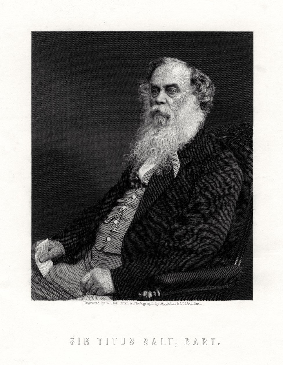 Sir Titus Salt, britischer Hersteller und Wohltäter, 19. Jahrhundert von W. Holl