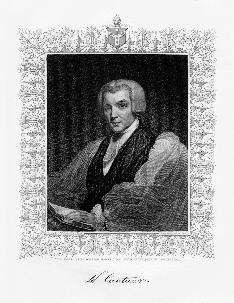 William Howley, Erzbischof von Canterbury, 19. Jahrhundert von W. Holl