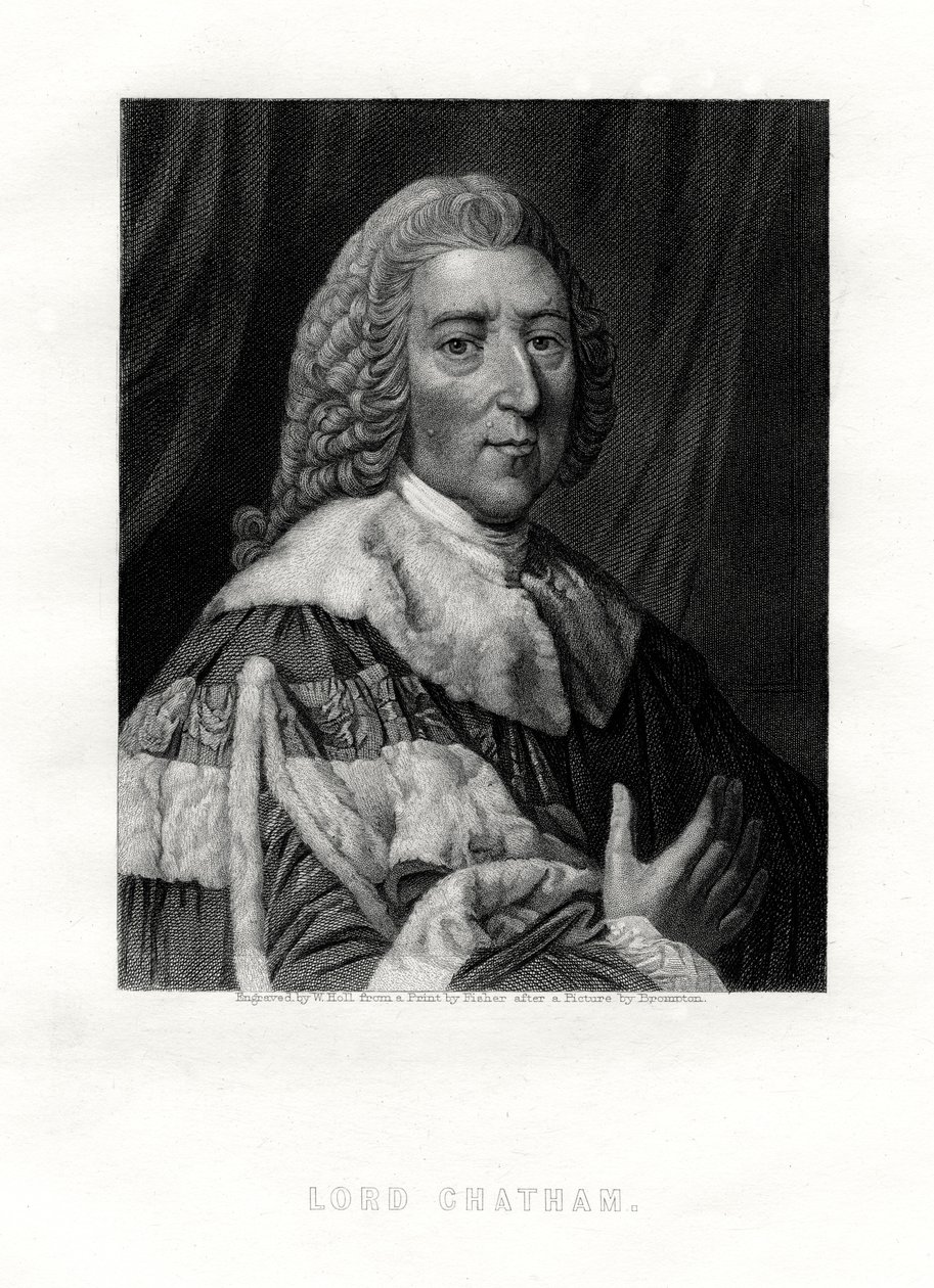 William Pitt, 1. Earl of Chatham, britischer Whig-Staatsmann, 19. Jahrhundert von W. Holl