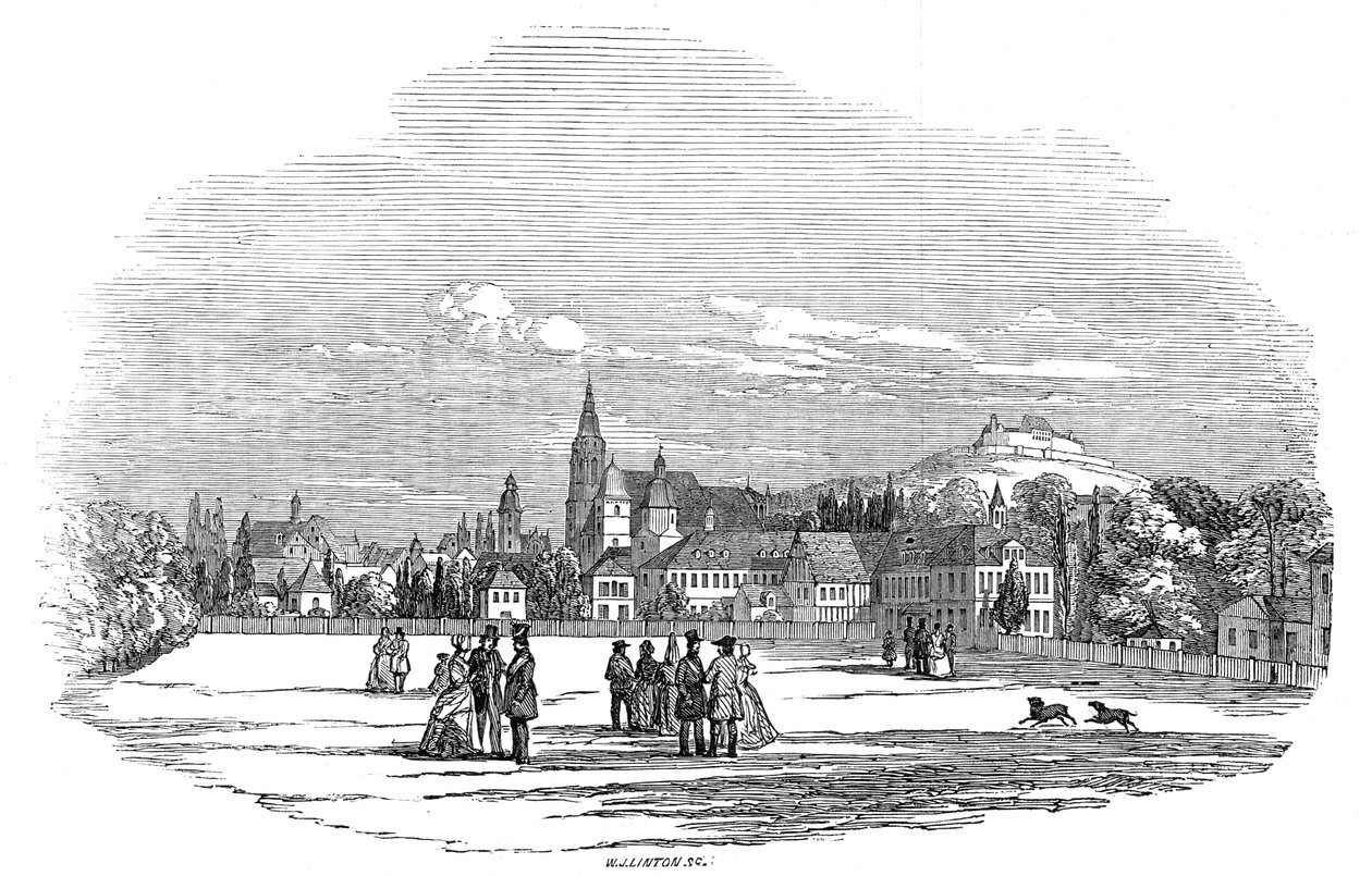 Coburg - nach der Zeichnung Seiner Königlichen Hoheit Prinz Albert (1845) von W. J. Linton