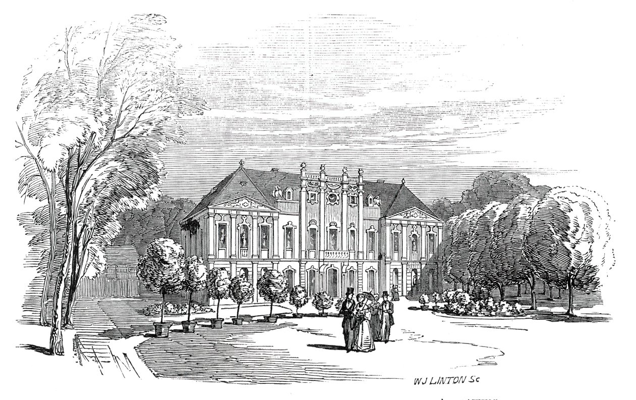 Palast von Tenneburg - nach der Zeichnung Seiner Königlichen Hoheit Prinz Albert (1845) von W. J. Linton