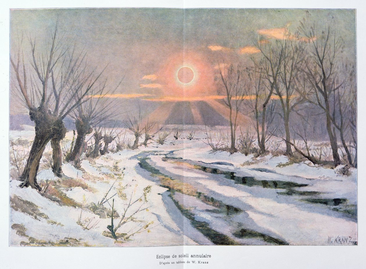 Ringförmige Sonnenfinsternis, Illustration aus 