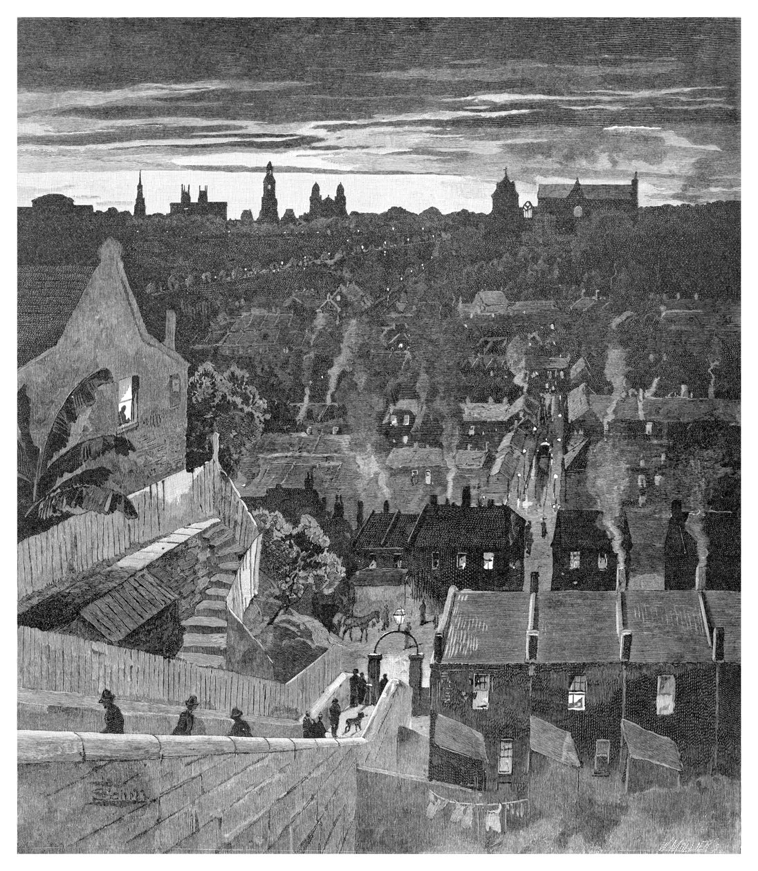 Ein Blick auf Sydney von Darlinghurst, New South Wales, Australien, 1886 von W. Mollier