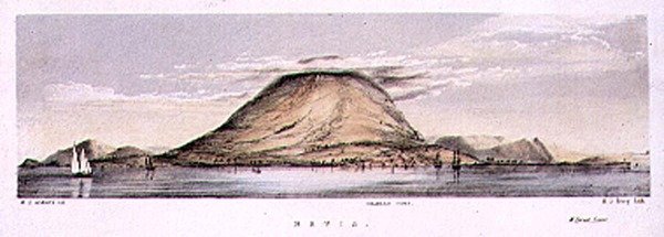 Ansicht von Charlestown auf der Insel Nevis, Westindien, graviert von Henry C. Trery (tätig 1849-54), ca. 1849 von W. S. (after) Andrews