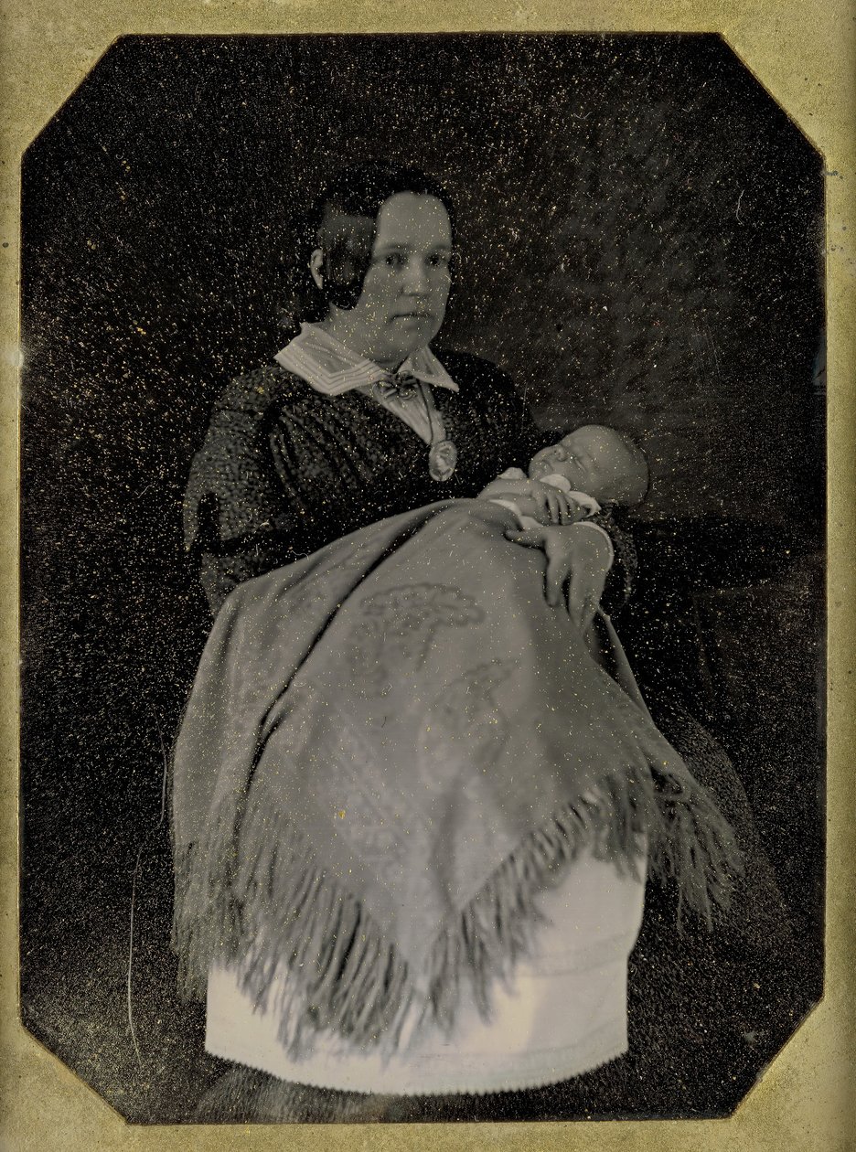 Mrs. Thomas Ustick Walter und ihr verstorbenes Kind, ca. 1846 von William and Frederick Langenheim