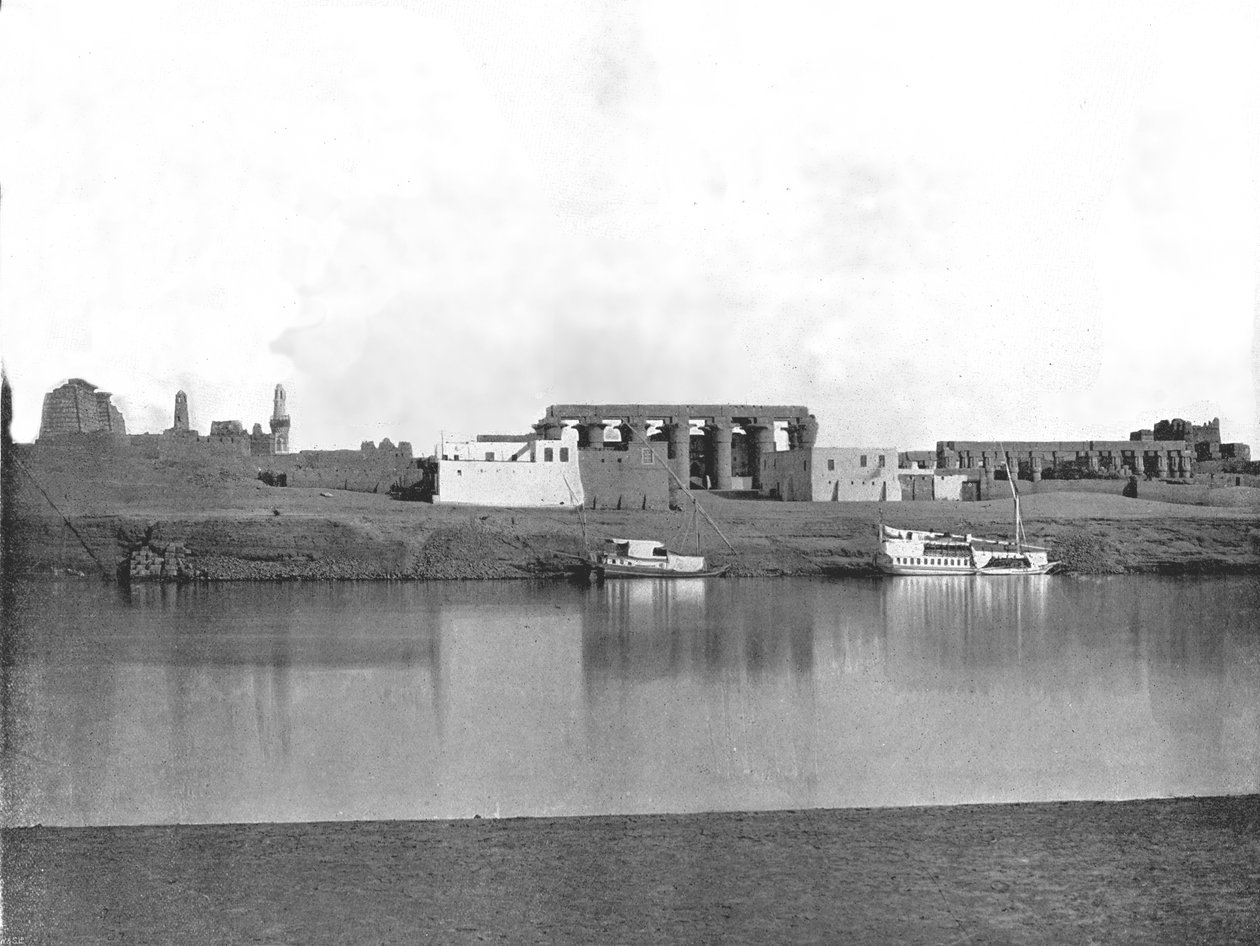 Luxor vom Nil aus, Ägypten, 1895 von W and S Ltd