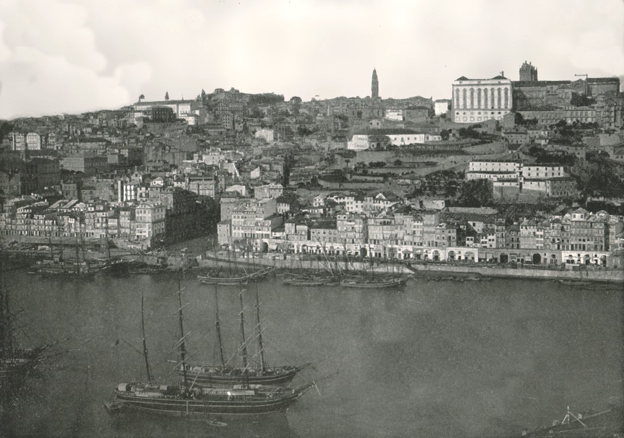 Panorama der Stadt Porto, Portugal, 1895 von W and S Ltd