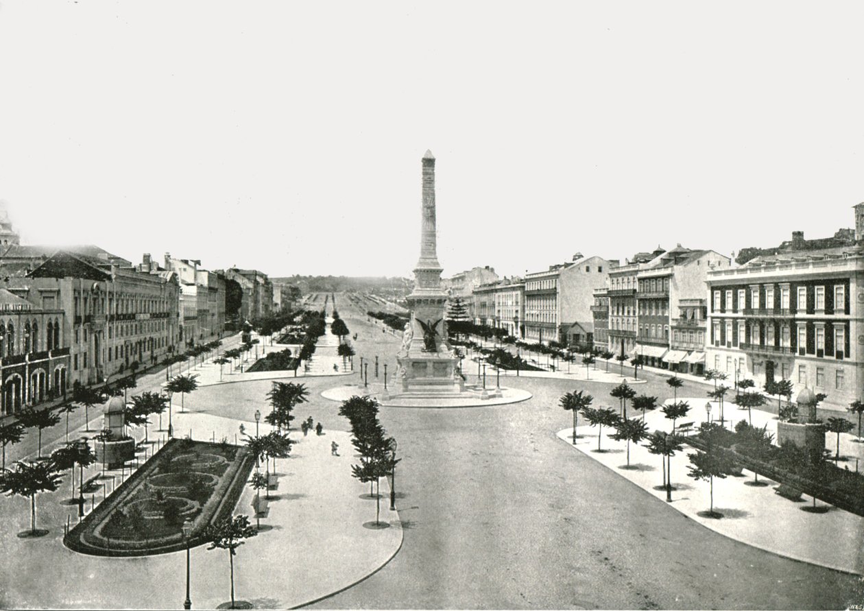 Restauradores Platz, Lissabon, Portugal, 1895 von W and S Ltd