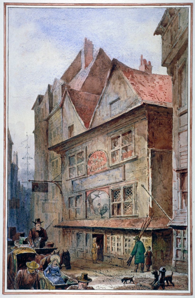 The Cock and Magpie Tavern, Drury Lane, Westminster, London, 1862 von Waldo Sargeant
