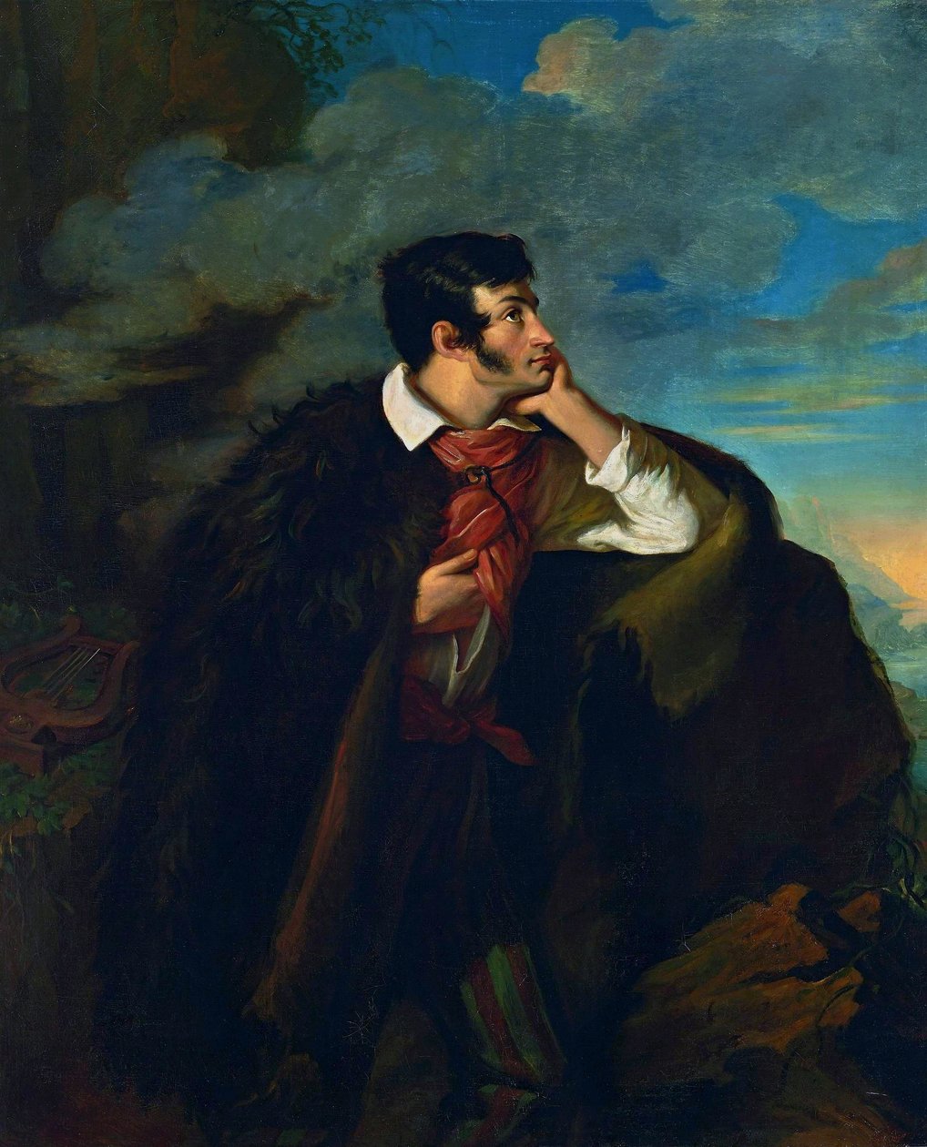 Porträt von Adam Mickiewicz auf dem Felsen von Judah von Walenty Wankowicz
