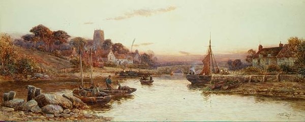 Wootton vom Fluss aus von Walker Stuart Lloyd